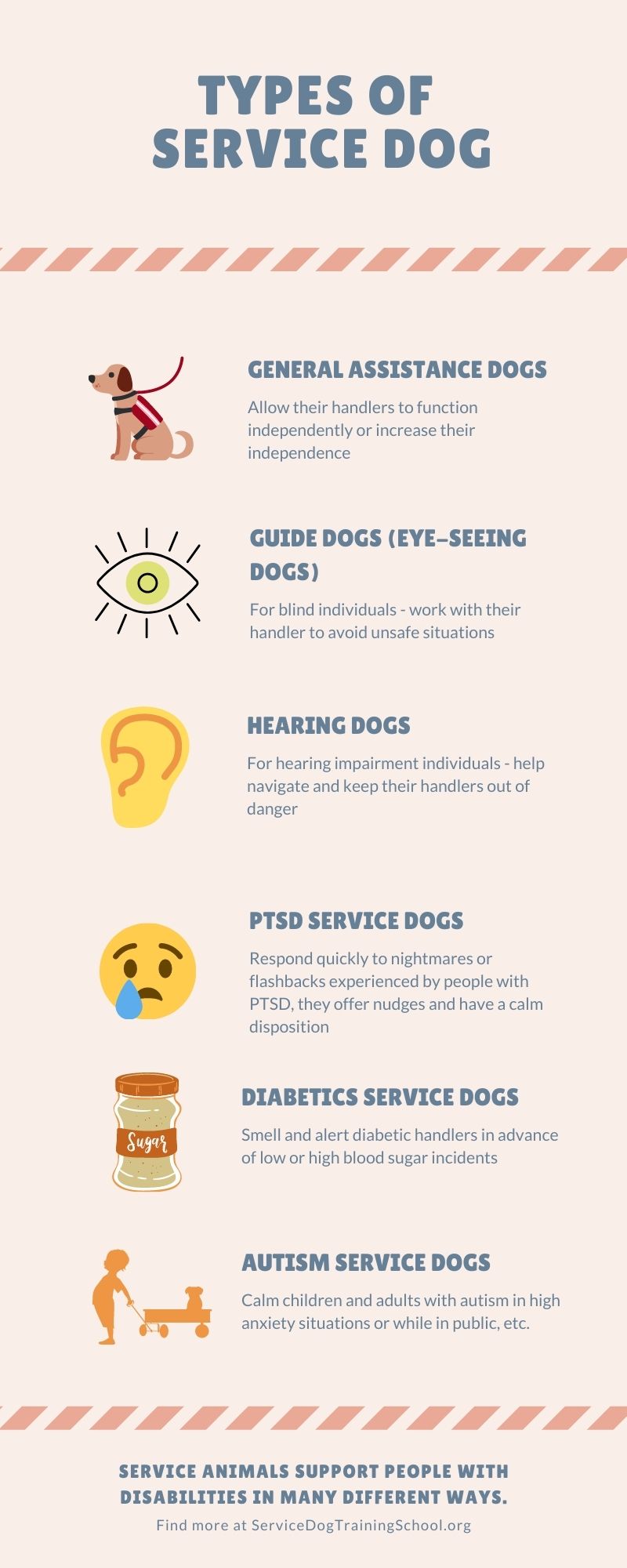 Types of sale assistance dogs